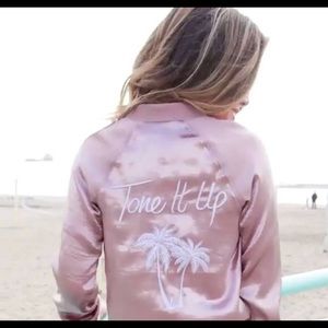Tone it up pink bomber jacket
